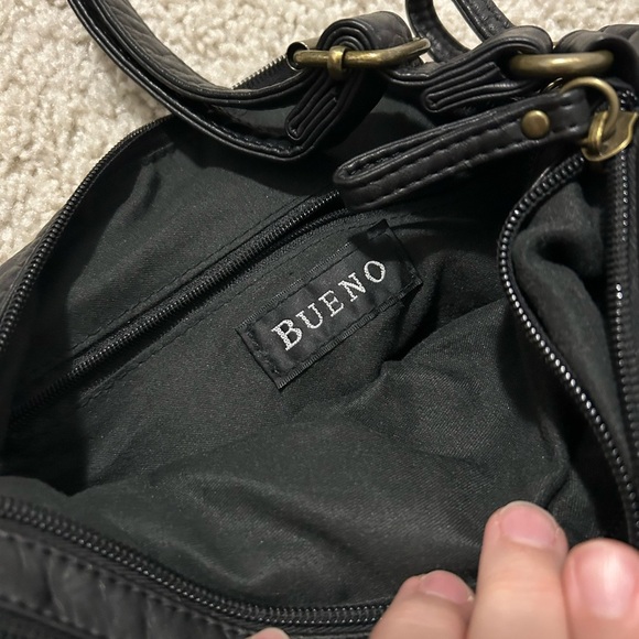 Bueno Black Crossbody Bag with Adjustable Strap and Textured Finish - Picture 6 of 6